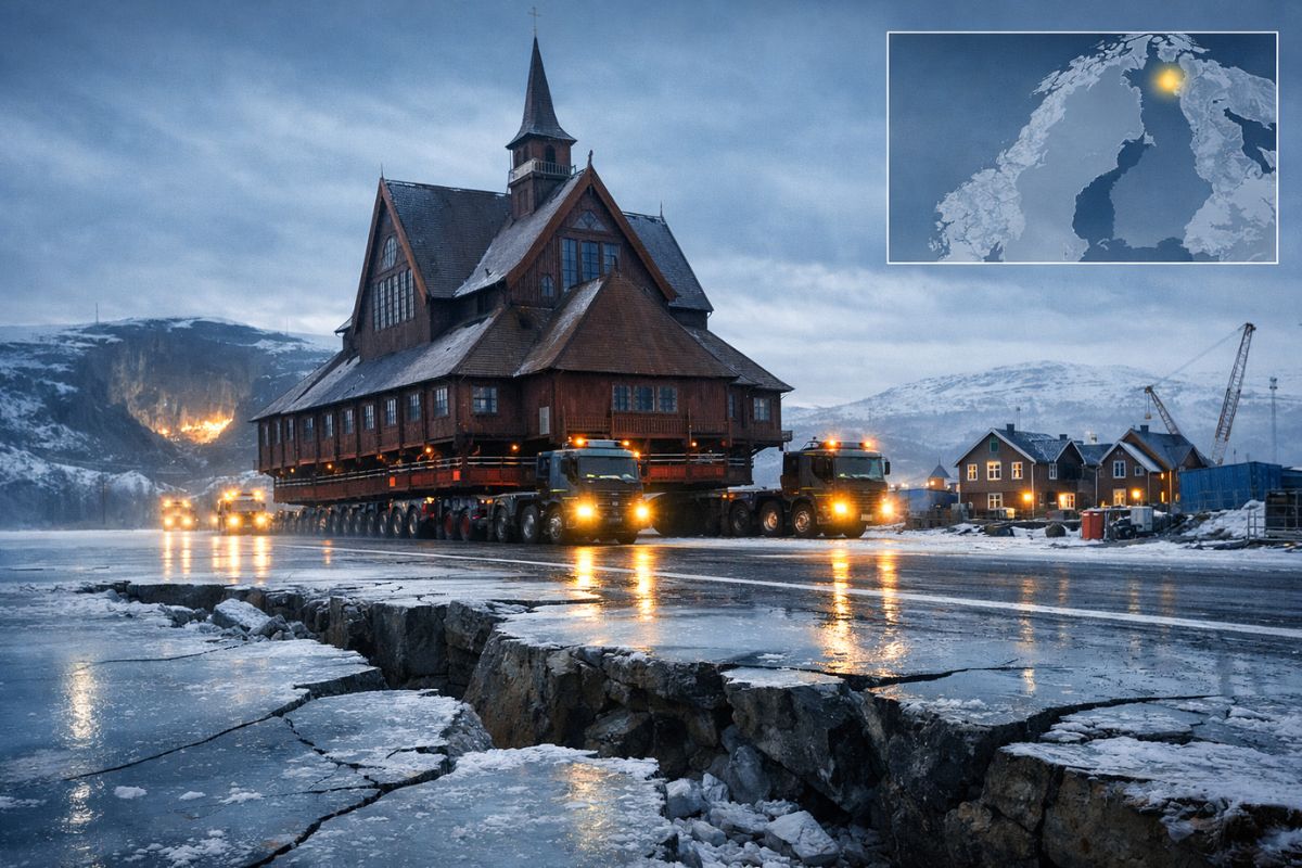 cidade inteira de Kiruna no Ártico é movida por mina de ferro e terras raras, mostrando o custo europeu por minerais críticos.
