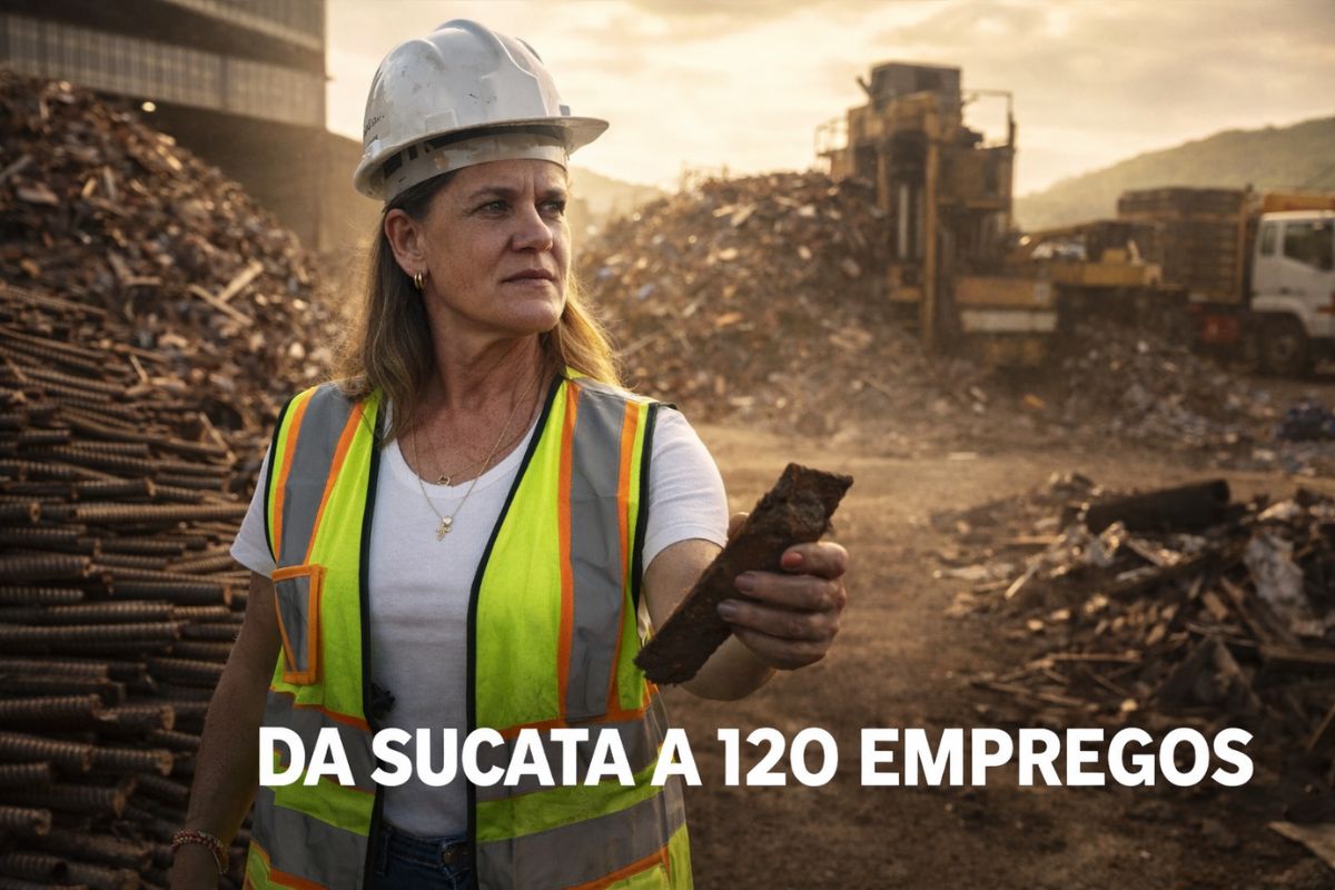 Em Campo Grande, filha de catador cria indústria de ferro que transforma sucata em reciclagem rentável e mostra como o lixo pode virar emprego e renda.