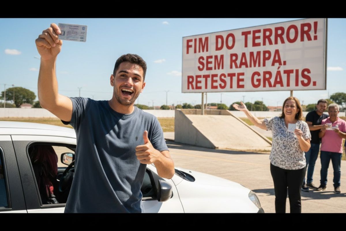 CNH muda de vez: prova prática elimina meia embreagem e rampa, inclui reteste gratuito e simplifica regras para quem vai tirar a carteira de motorista.