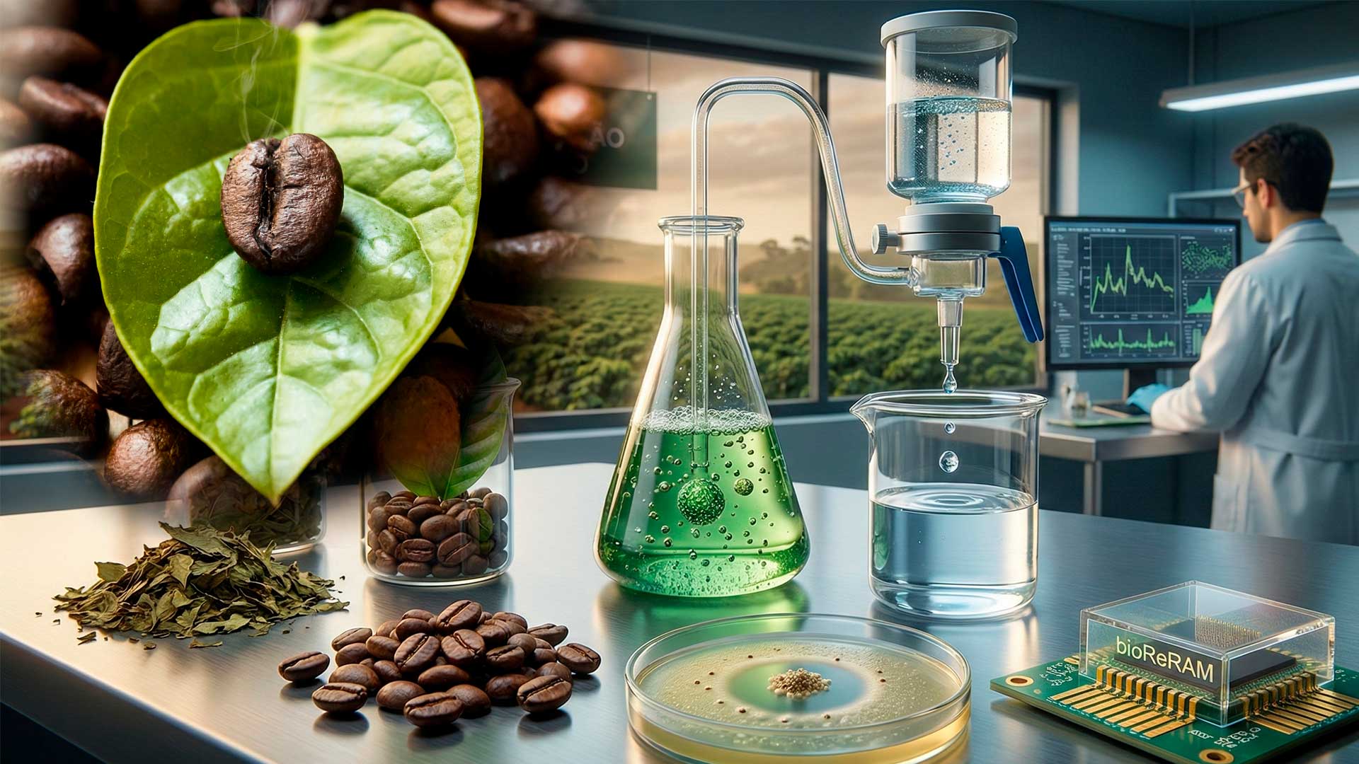 Folhas de café que antes viravam lixo ganham nova vida em laboratório brasileiro e podem impulsionar remédios, água limpa e computadores ecológicos no Brasil