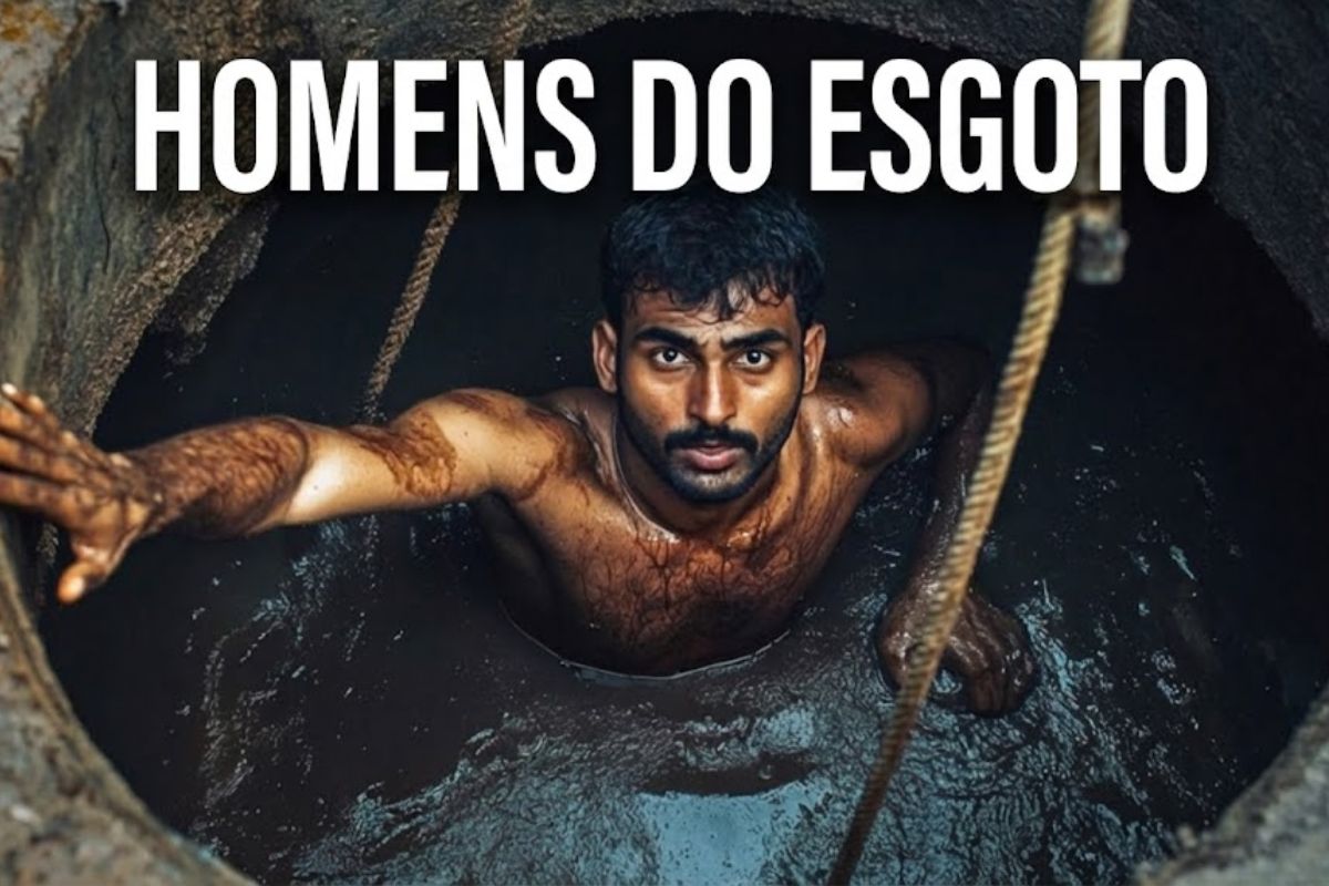 homens do esgoto nas favelas de Islamabad revelam a vida da comunidade cristã paquistanesa na capital do Paquistão limpando bueiro entupido por sobrevivência.