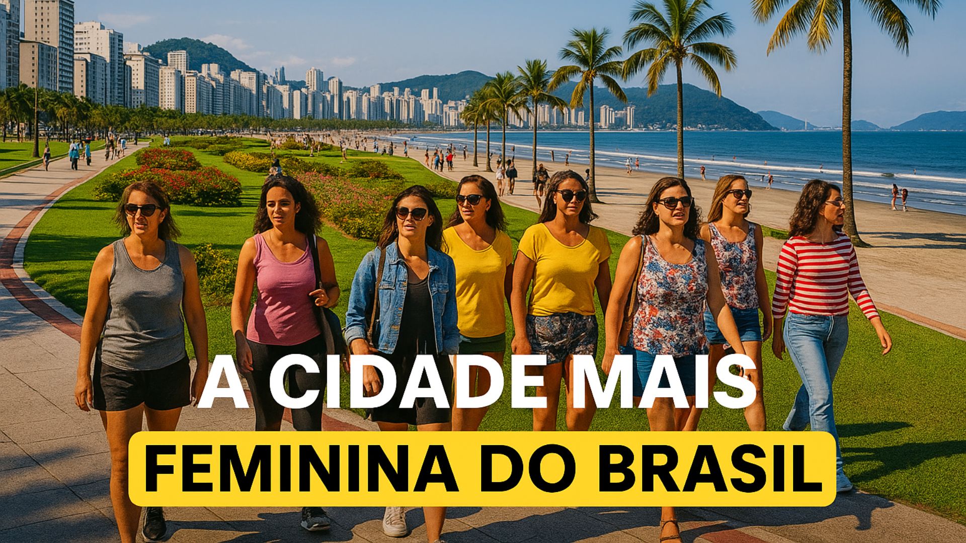 Santos lidera a proporção feminina no Brasil e abriga o maior jardim de praia do mundo, unindo demografia singular, turismo e urbanismo.