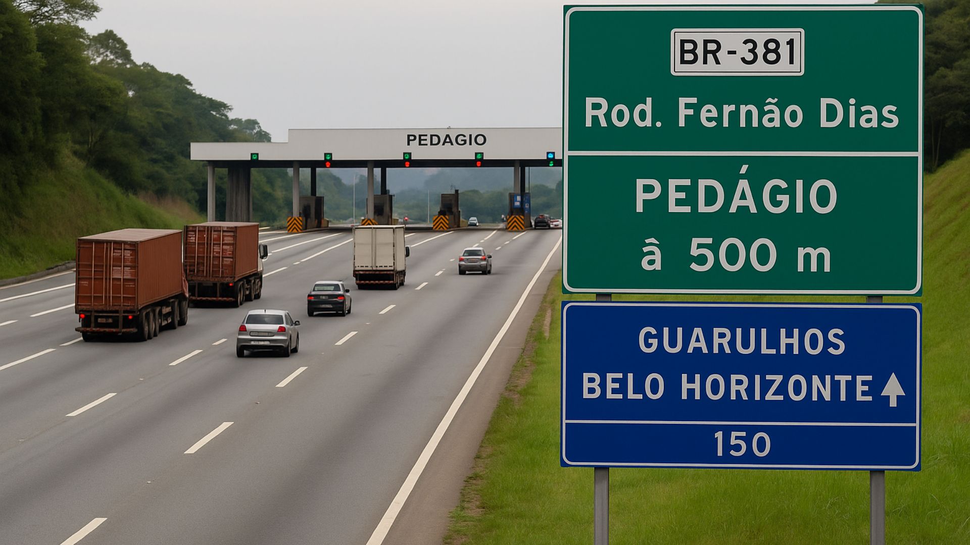 Pedágio da BR-381 ficará mais caro após novo leilão para financiar obras entre Belo Horizonte e São Paulo e modernizar a Fernão Dias.