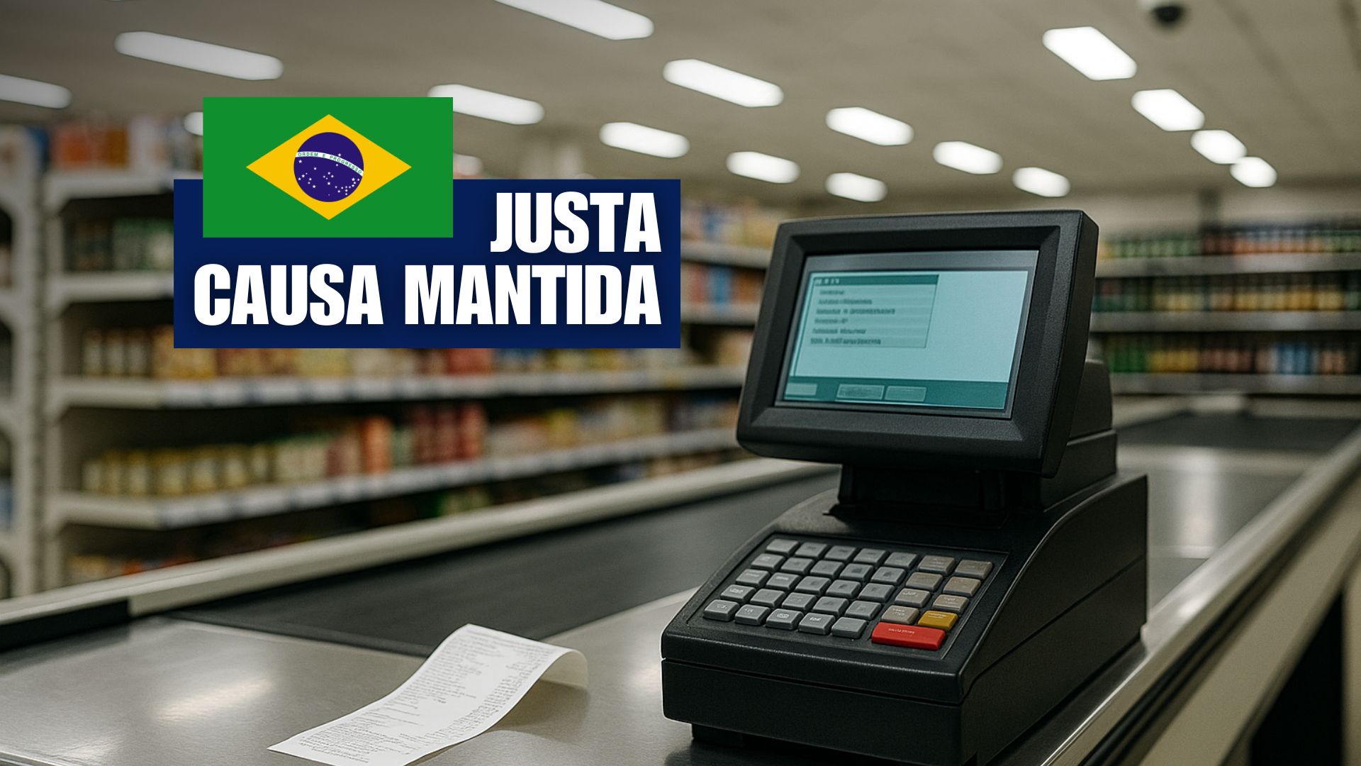 Justiça do Trabalho mantém justa causa de operadora de caixa em supermercado de Sabará após análise de câmeras e cupom fiscal que comprovaram retirada de mercadorias sem pagamento.