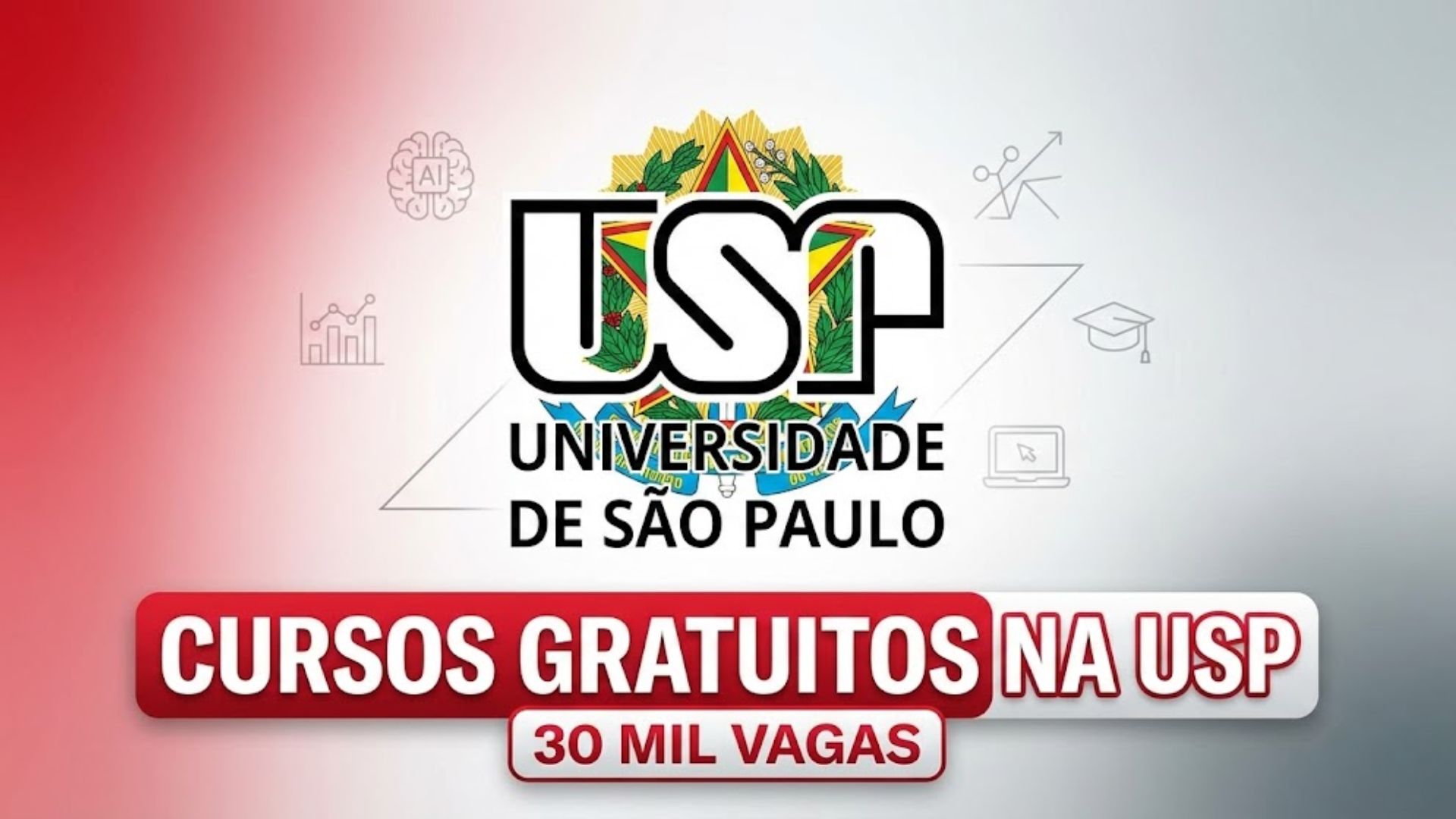 USP abre 30 mil vagas em cursos gratuitos e 100% online sobre IA, marketing, dados, liderança e neurodiversidade. Veja áreas, prazos e como se inscrever.