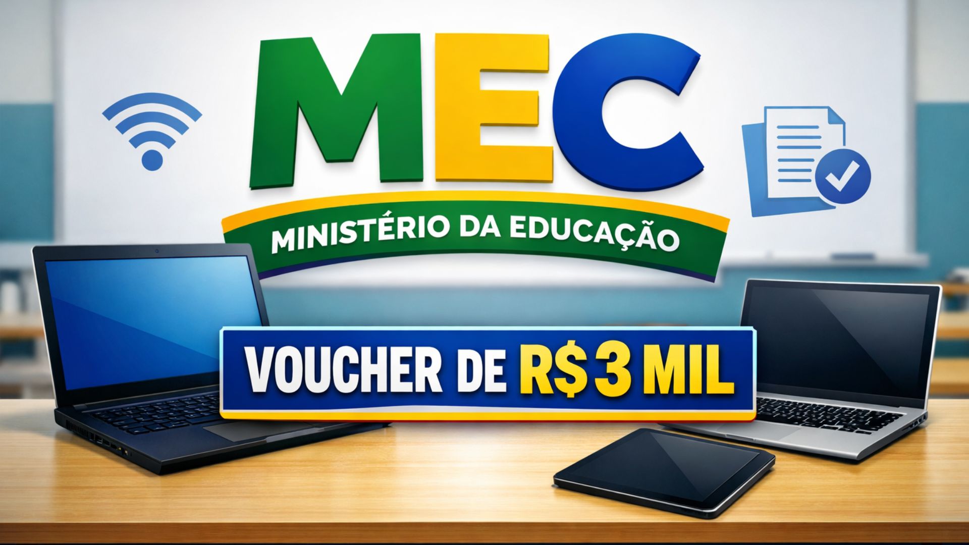 MEC abriu prazo para secretarias indicarem professores a voucher de R$ 3 mil para compra de notebooks, tablets e computadores. Veja critérios e prazos.