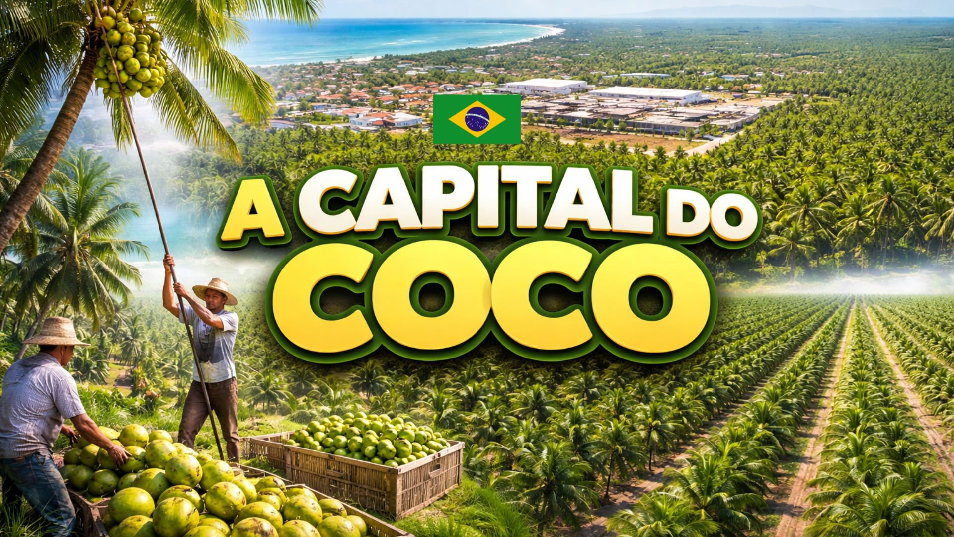 Paraipaba lidera o coco-da-baía com 6 mil hectares, quase 20 mil toneladas e irrigação de precisão que sustenta renda, indústria e escala no Ceará agrícola.