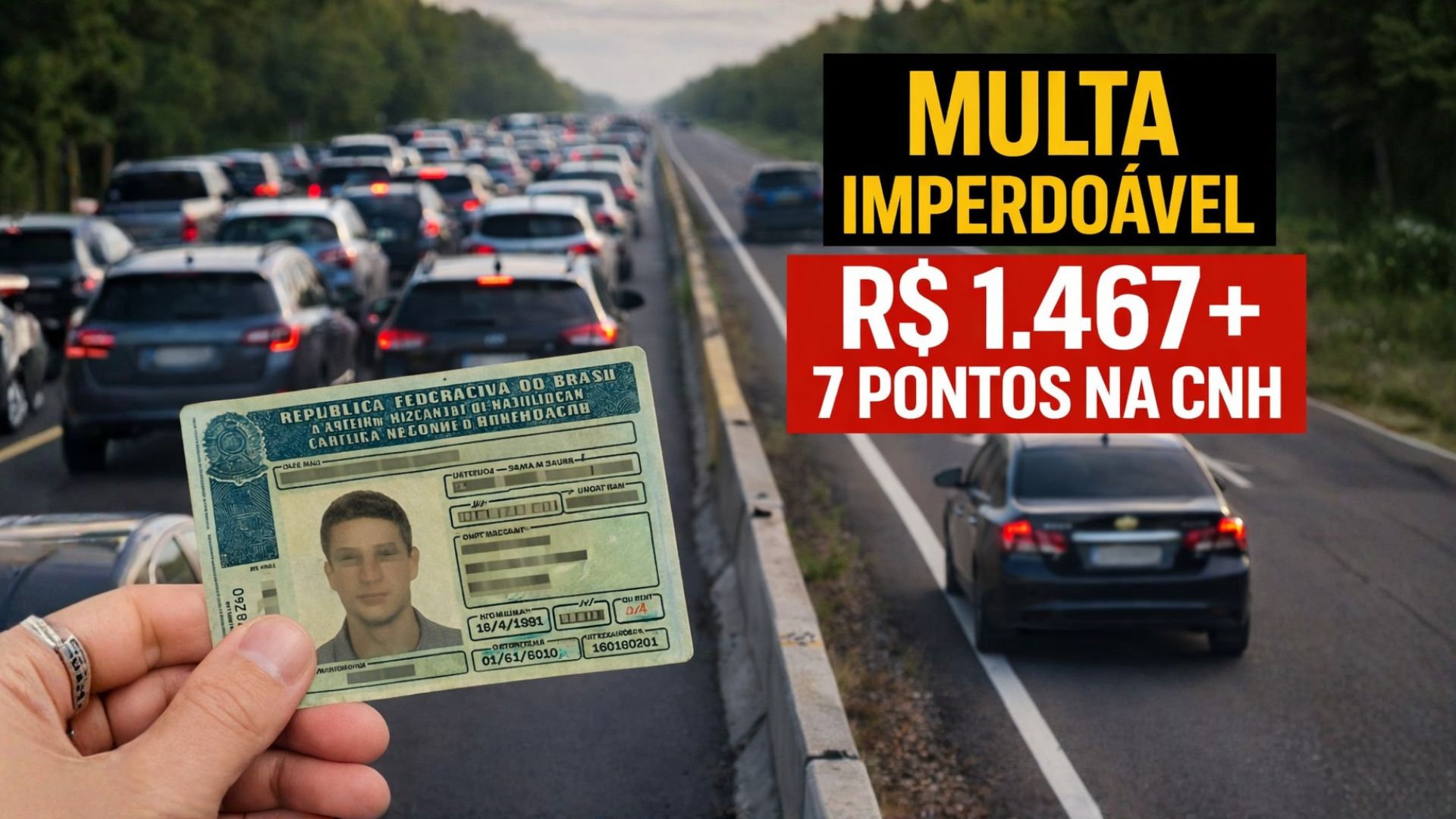 Uso do acostamento é infração gravíssima, gera multa de até R$ 1.467 e 7 pontos na CNH. PRF intensifica fiscalização com câmeras.