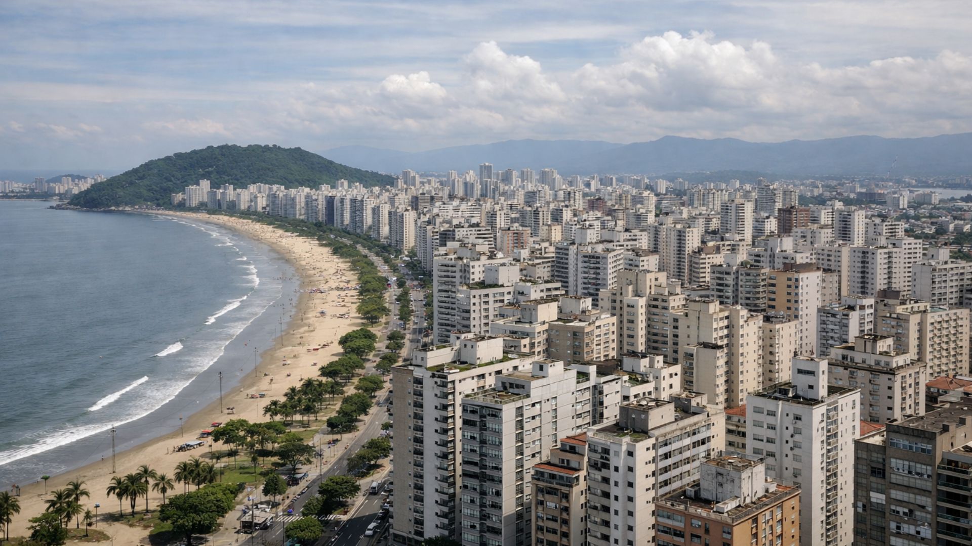 Santos lidera o país em moradores vivendo em apartamentos. Dados do Censo 2022 mostram como limites geográficos moldaram a verticalização urbana.