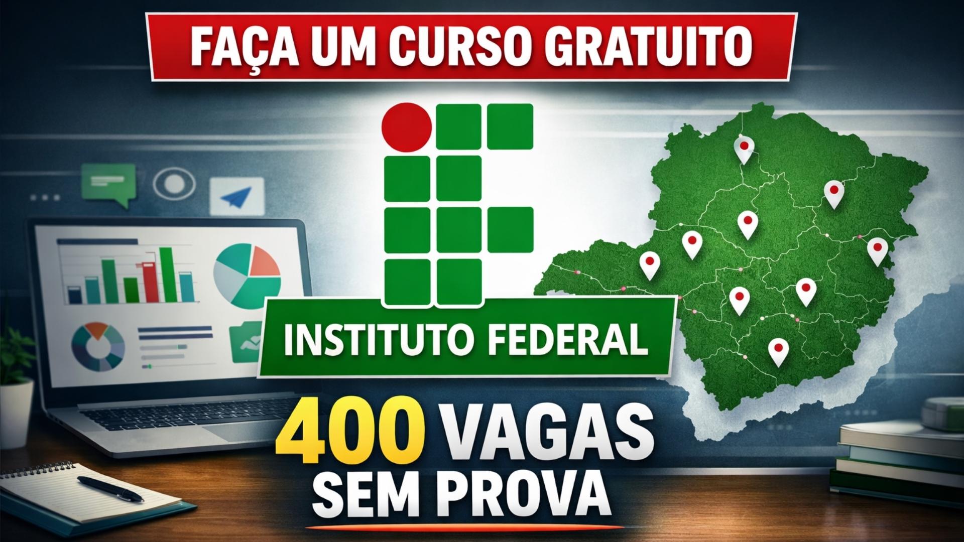 IFSULDEMINAS abre 400 vagas em curso técnico gratuito em marketing EAD, com polos em 11 cidades de MG, seleção por sorteio e taxa de R$ 10.
