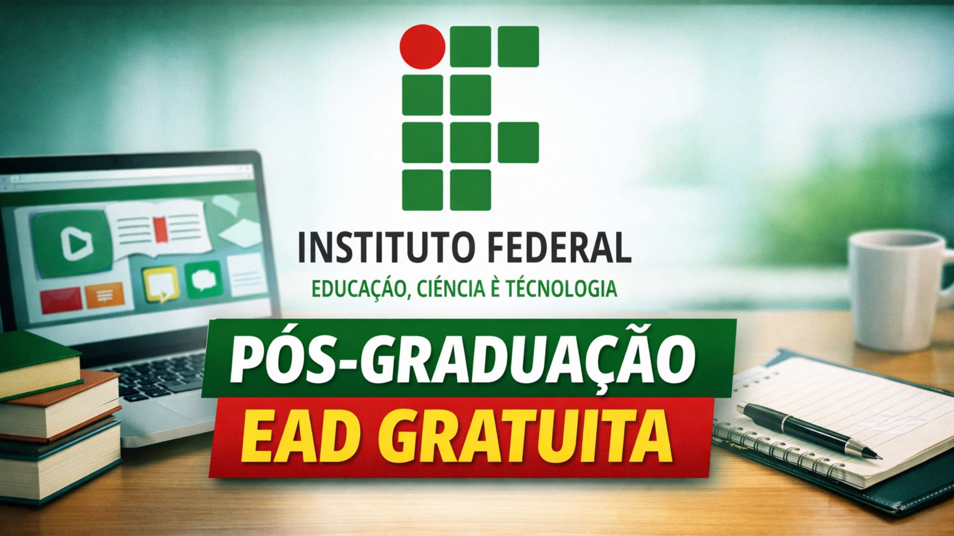 IFMG abre 60 vagas para especialização EAD gratuita em Letras, com aulas ao vivo, 360 horas e seleção por currículo e entrevista online. Inscrições até 11 de janeiro de 2026.