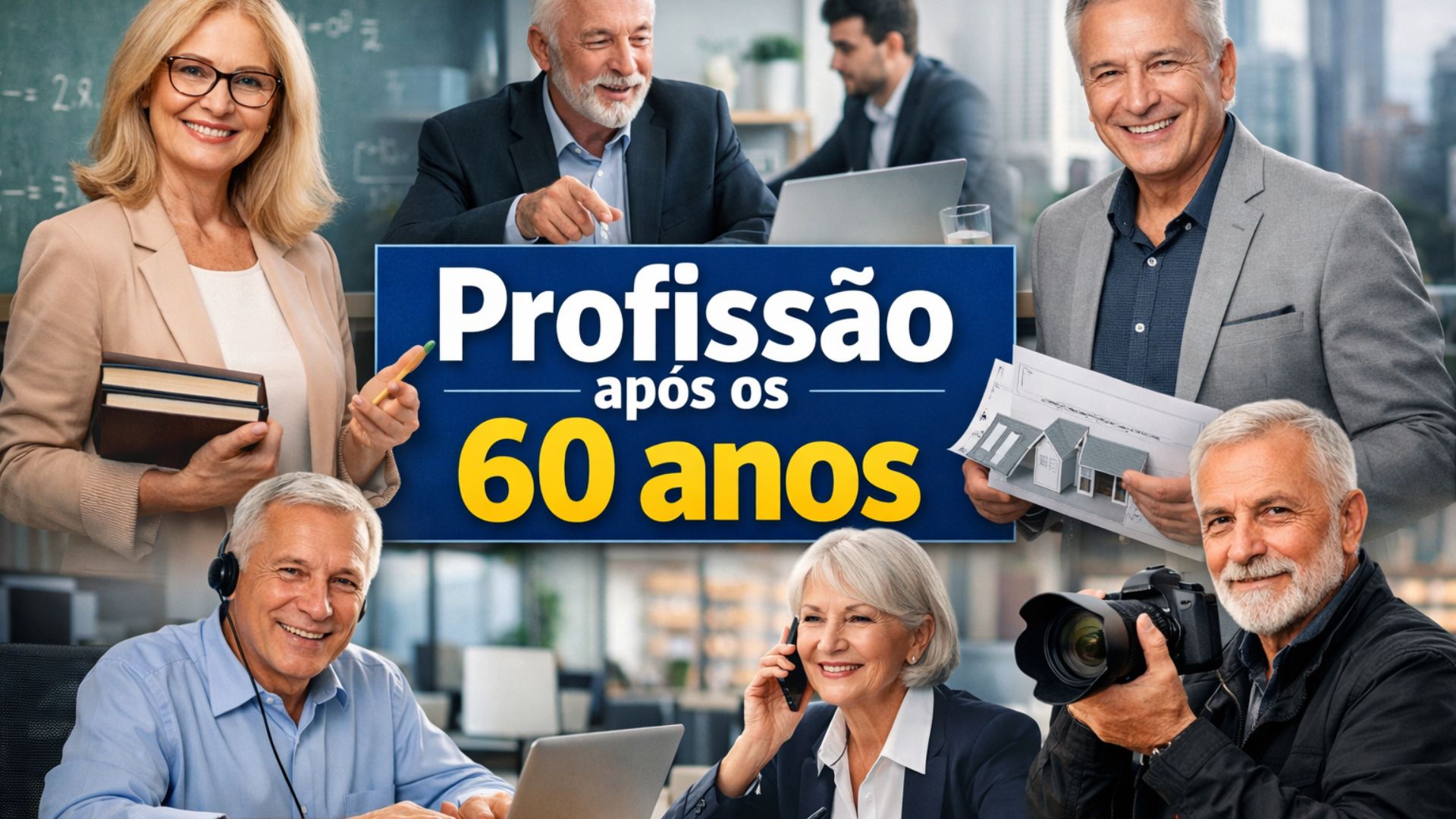 Profissões que permitem recomeçar após os 60 anos, com estabilidade, autonomia e renda, segundo dados e especialistas sobre o mercado de trabalho.