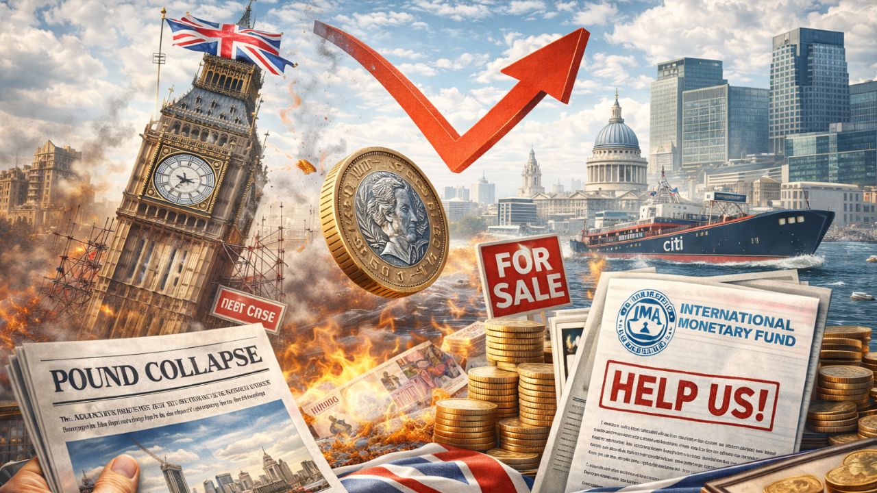 Império Britânico ruiu em 30 anos por dívidas e colapso financeiro, perdeu moeda global, vendeu ativos, implorou resgate ao FMI e virou potência secundária