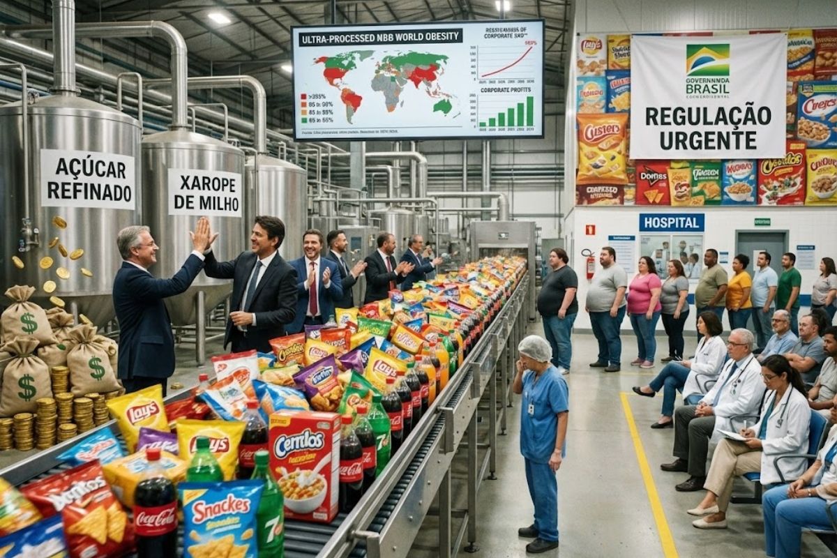 indústria alimentícia usa açúcar e alimentos ultraprocessados, espalha obesidade com bebidas açucaradas no mundo e pressiona governos que tentam reagir.