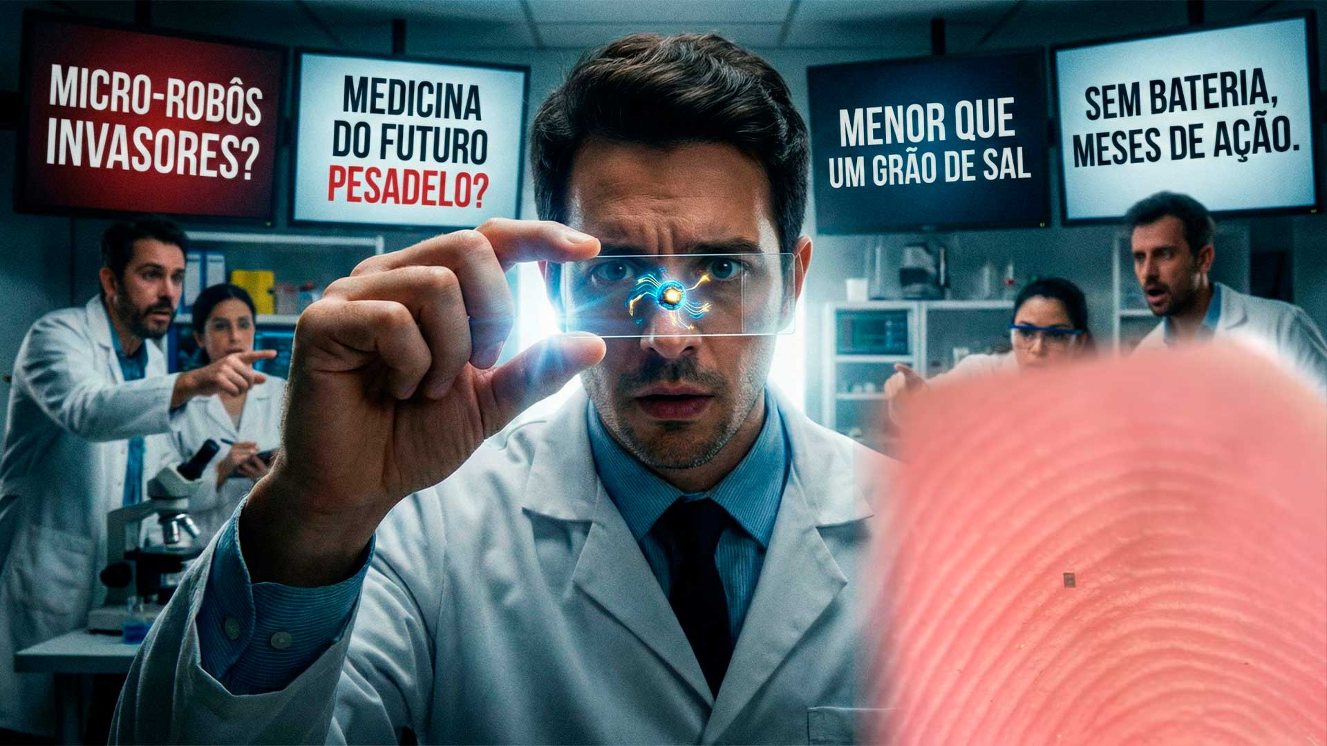 Invisível a olho nu e sem bateria, menor robô autônomo programável do mundo usa luz para agir sozinho, movido a energia solar, pode funcionar por meses e abrir uma nova era na medicina e indústria