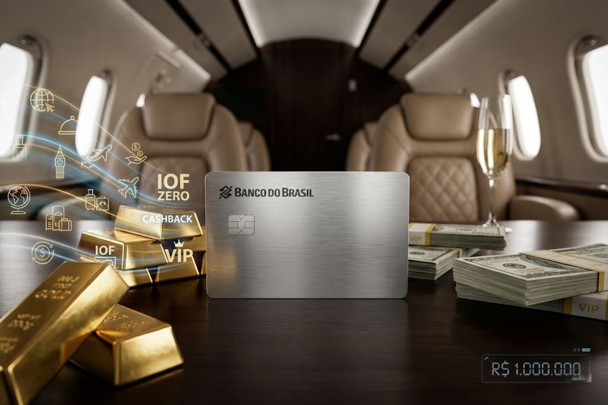 Novo cartão de metal do Banco do Brasil cartão BB Altus Liv une IOF zero, cashback e salas VIP ilimitadas para clientes de alta renda do banco.