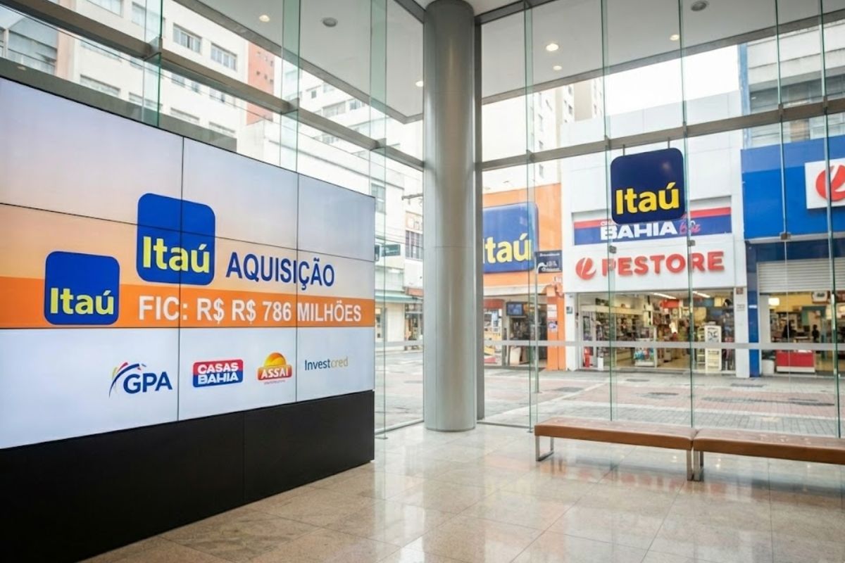 Itaú compra FIC, GPA, Casas Bahia e Investcred em negócio bilionário que redefine o varejo financeiro e amplia controle sobre serviços de crédito no Brasil.