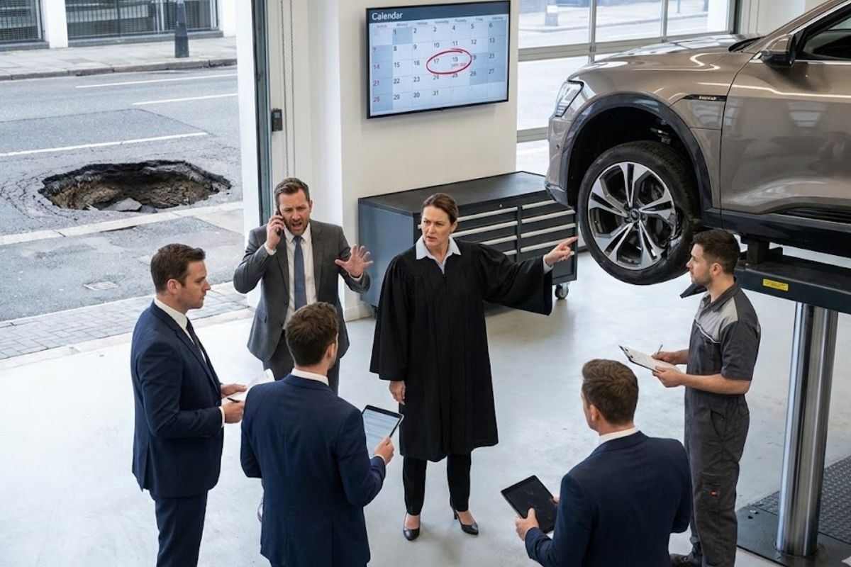Juíza determina que fabricante, concessionária e seguradora troquem peça do carro elétrico danificada no para-choque traseiro após erro e atraso de um ano.