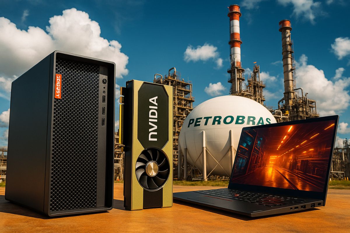 Lenovo fecha contrato com a Petrobras para fornecer computador e workstation com chips Nvidia e ampliar soluções de armazenamento corporativo no Brasil.