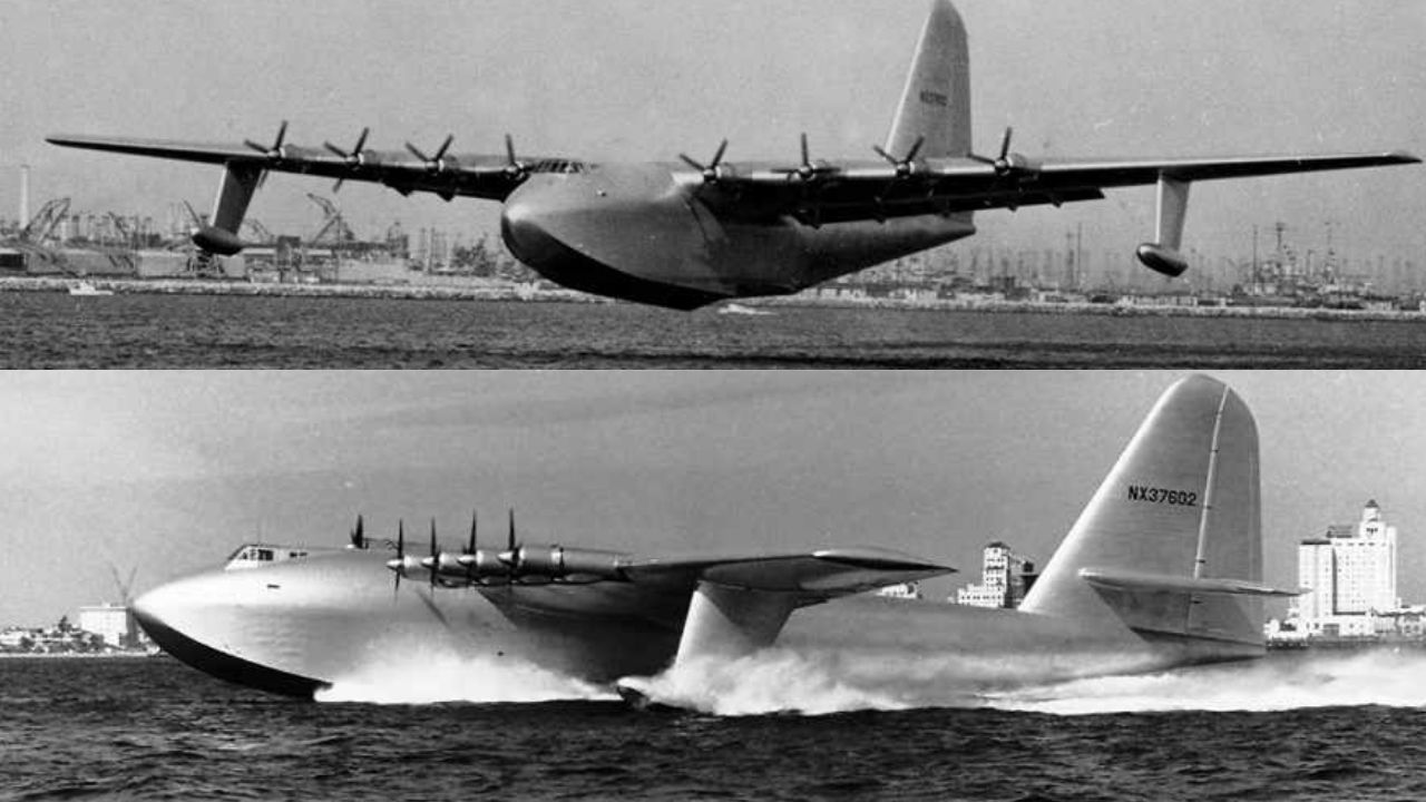 Maior avião de madeira da história, o gigantesco H4 Hércules nasce na guerra para cruzar oceanos, enfrenta atrasos, voa só 26 segundos e vira ícone eterno da aviação mundial