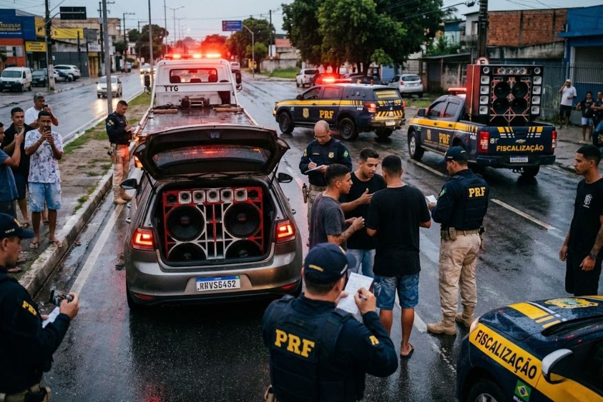 Nova lei do som automotivo define multa por som alto, mais pontos na CNH, reforça a fiscalização de trânsito e pune perturbação do sossego.
