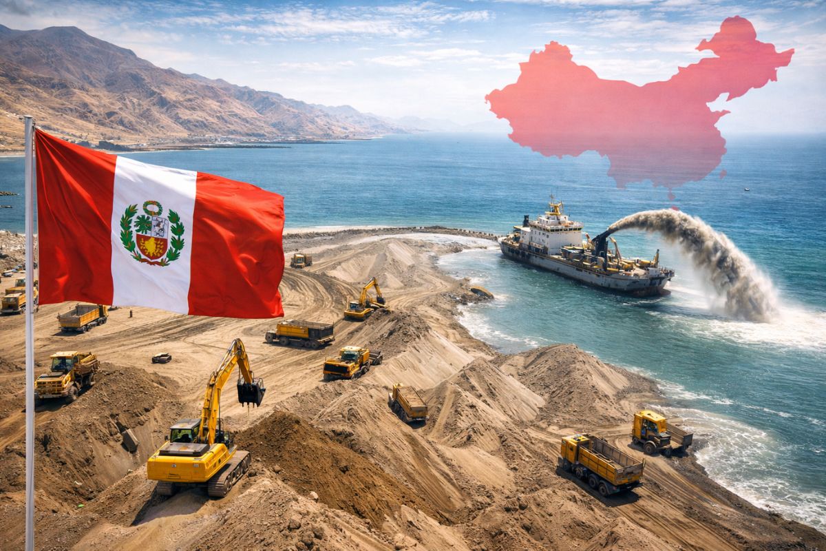 Peru coloca Chancay na rota do Pacífico ao transformar o porto de Chancay em porto de águas profundas ligado a Guangzhou pela Iniciativa Cinturão e Rota.