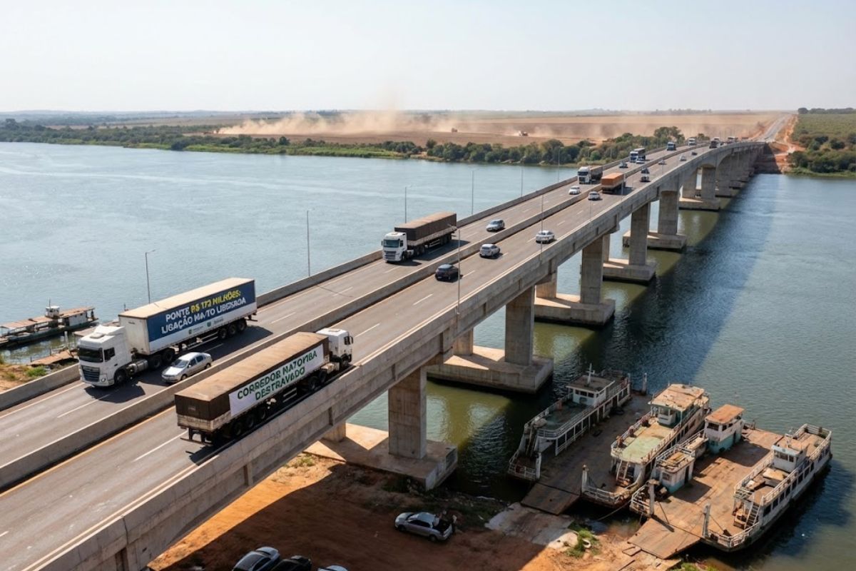 Nova ponte de R$ 172 milhões liga Maranhão e Tocantins, reposiciona Estreito e Aguiarnópolis no Matopiba, fortalece o agronegócio, melhora a logística rodoviária e reduz a dependência de balsas no principal corredor regional.