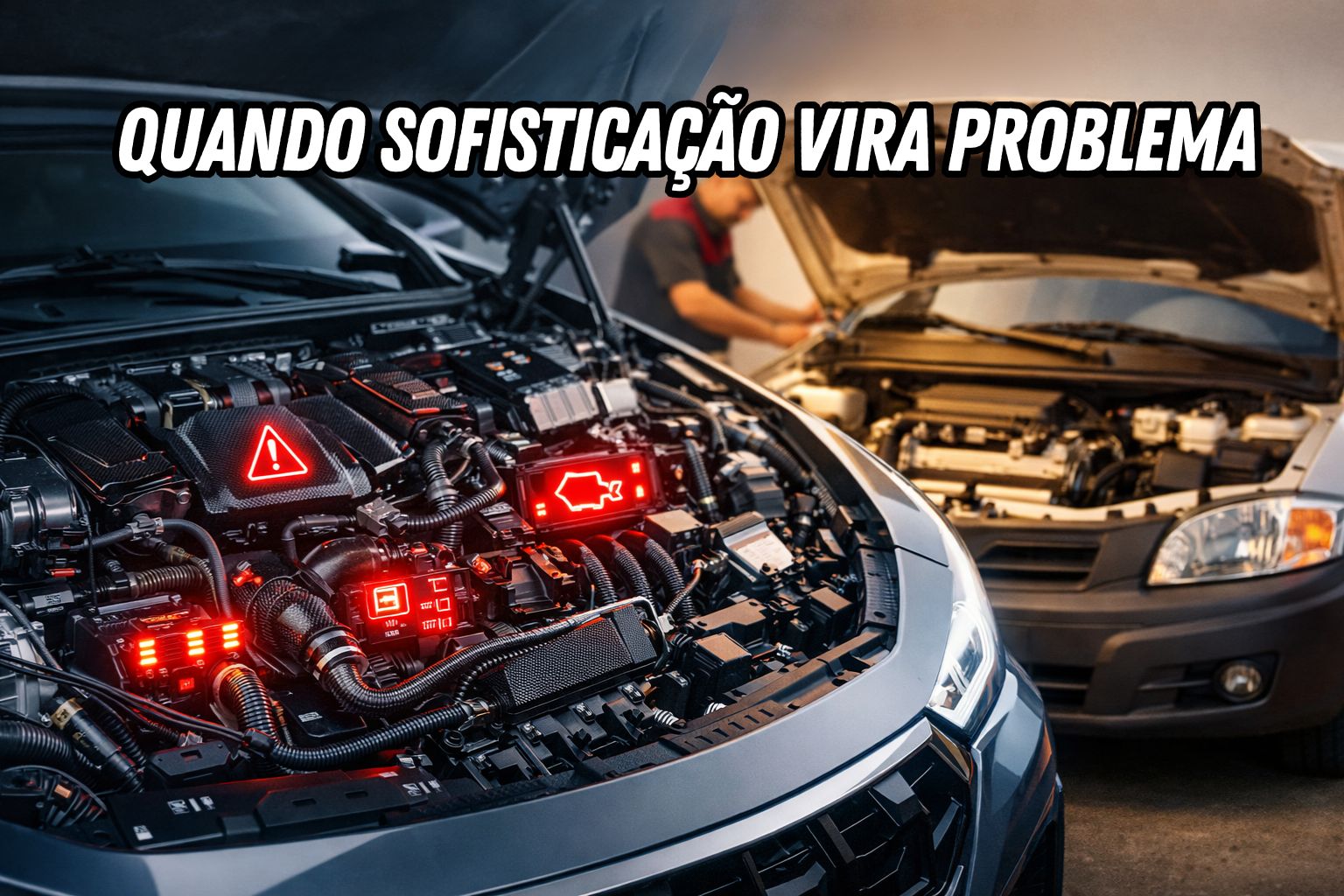 Por que carros de luxo quebram mais que carros populares? A complexidade técnica que transforma sofisticação em risco