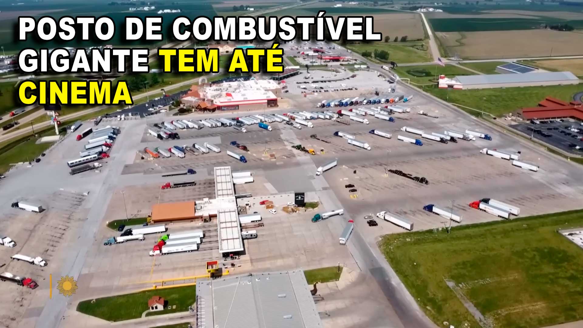 Refúgio para caminhoneiros, esse posto gigante conta com 900 vagas para caminhões e lembra um pequeno bairro, com comida 24 horas, cinema, lavandeira e até uma capela, em Walcott nos EUA