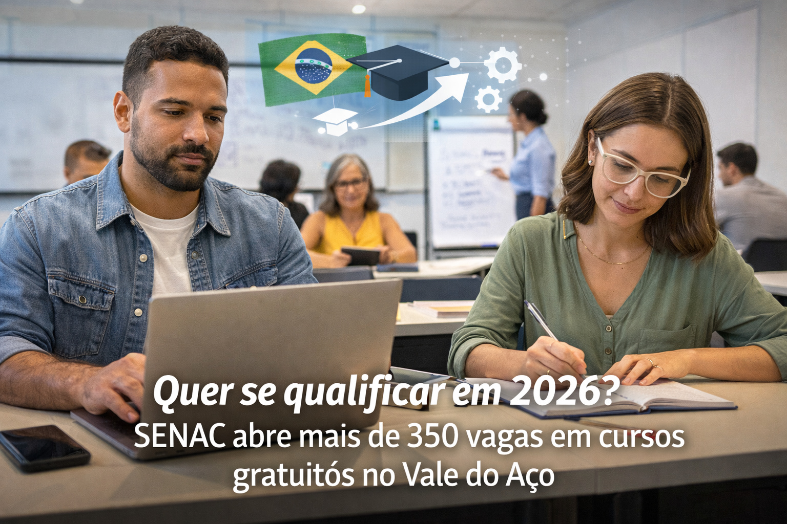 Quer se qualificar em 2026? SENAC abre mais de 350 vagas em cursos gratuitos no Vale do Aço