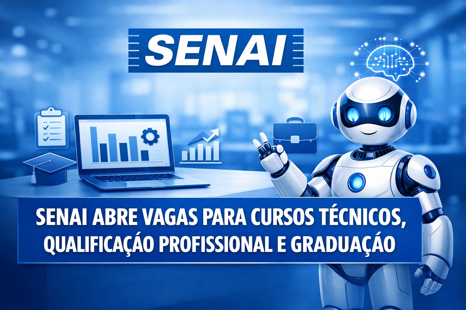 Senai abre inscrições para 2026 com 2,7 mil vagas técnicas, 110 de graduação, mensalidades a partir de R$ 59,90 e descontos de até 51%, com foco direto na empregabilidade