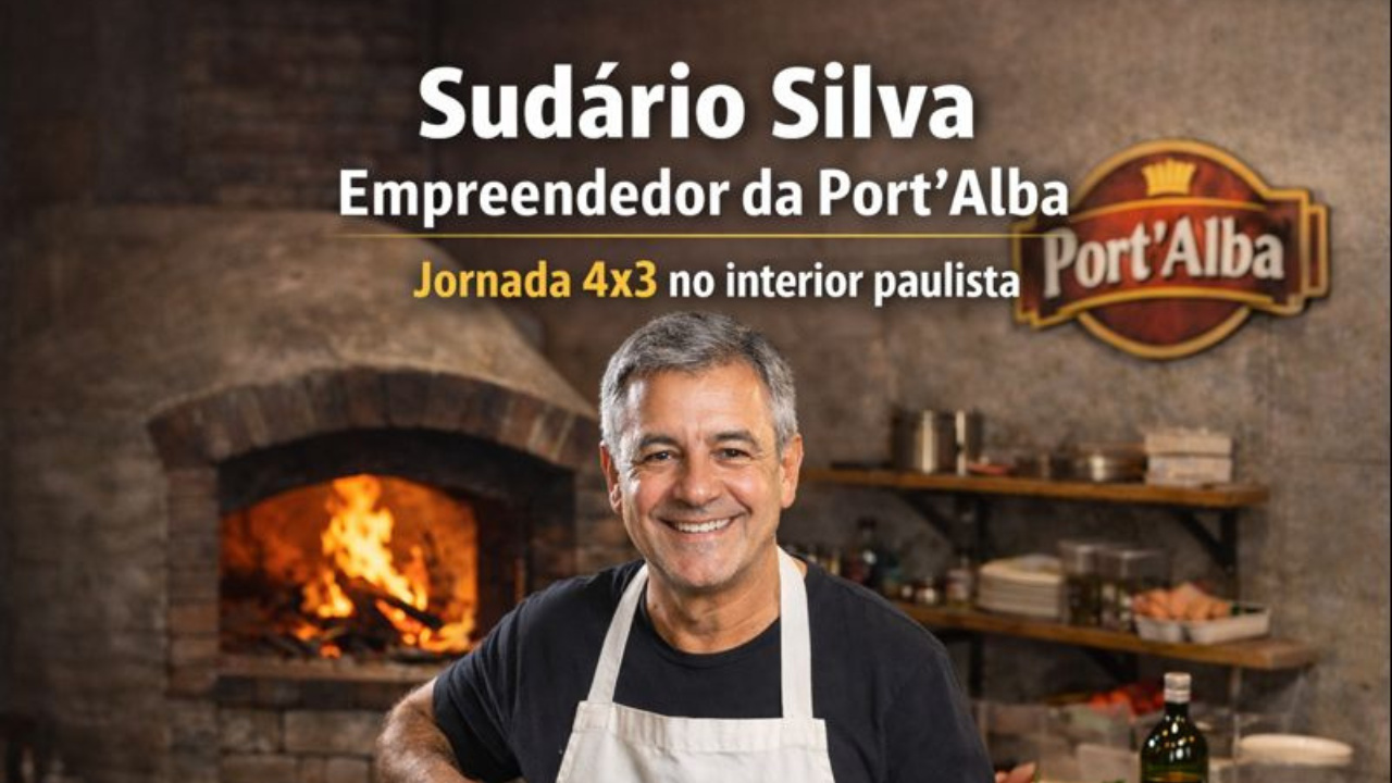 Conheça a história de Sudário Silva, fundador da Port’Alba, que saiu do zero no interior paulista e adotou a jornada 4x3 no empreendedorismo.