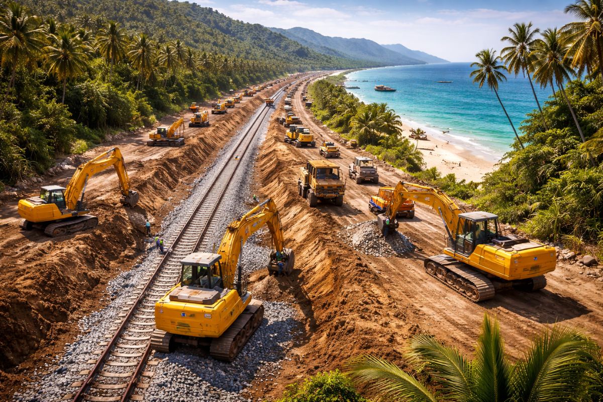 Como a ponte terrestre com ferrovia e rodovia no Corredor Econômico do Sul transforma o Estreito de Malaca em atalho logístico pela Tailândia.