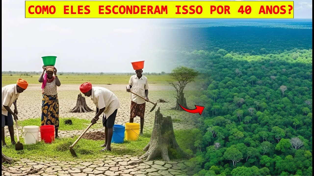 Transforma desertos em florestas sem plantar uma única árvore enquanto bilhões investidos falham, menos de 20% das mudas sobrevivem e a Tanzânia recupera 500 mil hectares