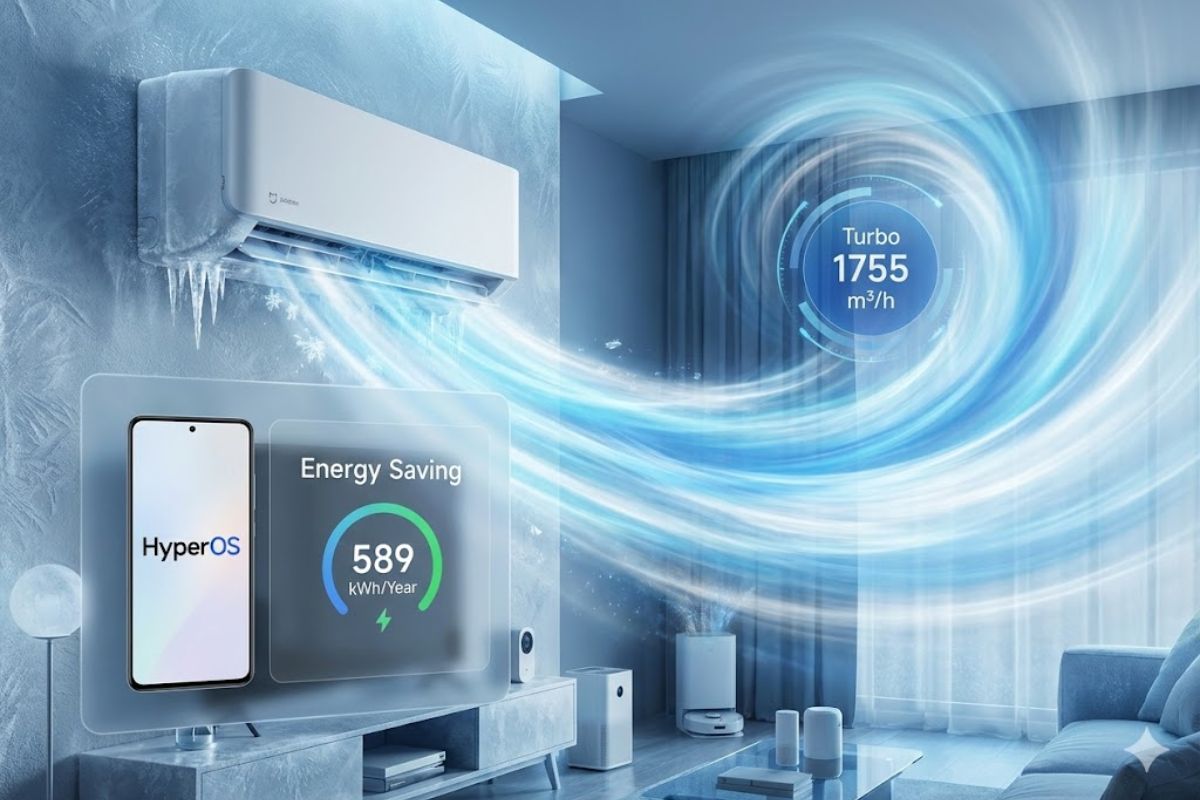 Xiaomi lança ar condicionado Mijia com HyperOS para casa inteligente, potente e eficiente, com economia de energia e integração total no ecossistema.