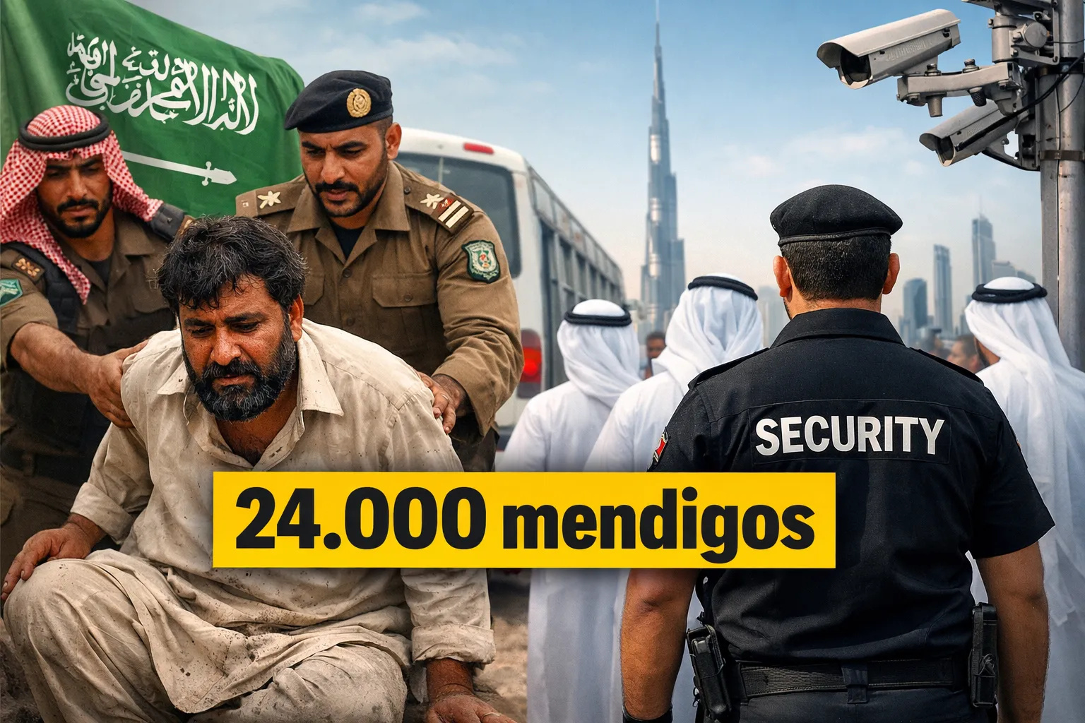 Arábia Saudita deporta 24 mil paquistaneses em 2025 por mendicância; Emirados Árabes Unidos restringem vistos e Paquistão admite danos à reputação.