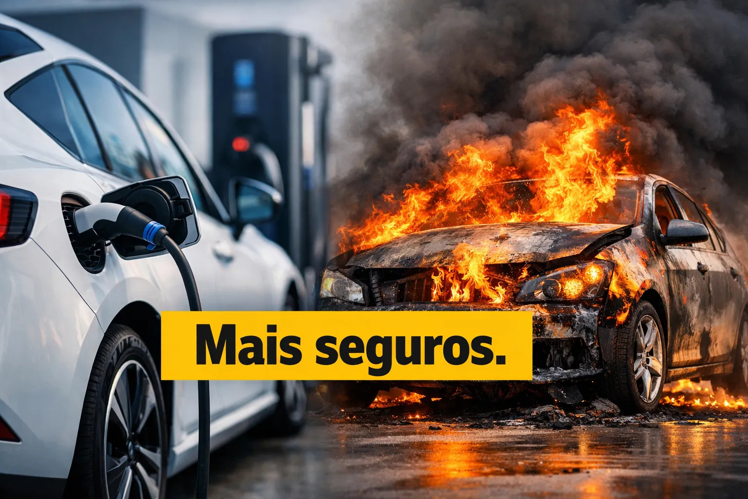 Dados globais mostram que veículos elétricos pegam fogo com muito menos frequência que carros a gasolina nos EUA, Europa e Austrália.