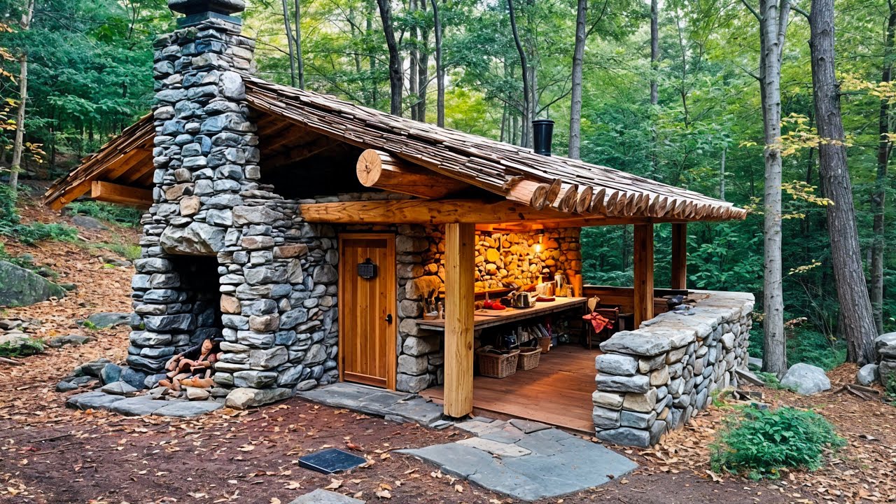 Em apenas 117 dias, homem constrói sozinho uma casa de pedra nas montanhas sem usar pregos, cimento ou qualquer ajuda externa