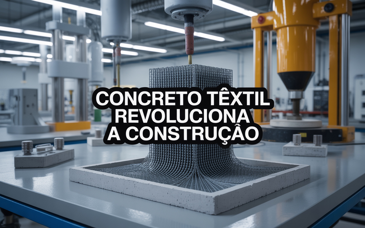 Nova tecnologia de concreto têxtil pode aposentar armaduras de aço e permitir lajes e estruturas até 80% mais finas, mais leves e resistentes à corrosão; uma revolução silenciosa que já transforma obras na Europa