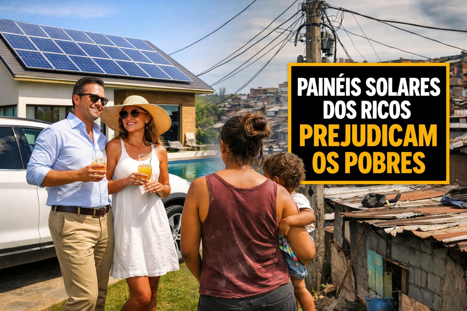Painéis solares, Ricos, energia