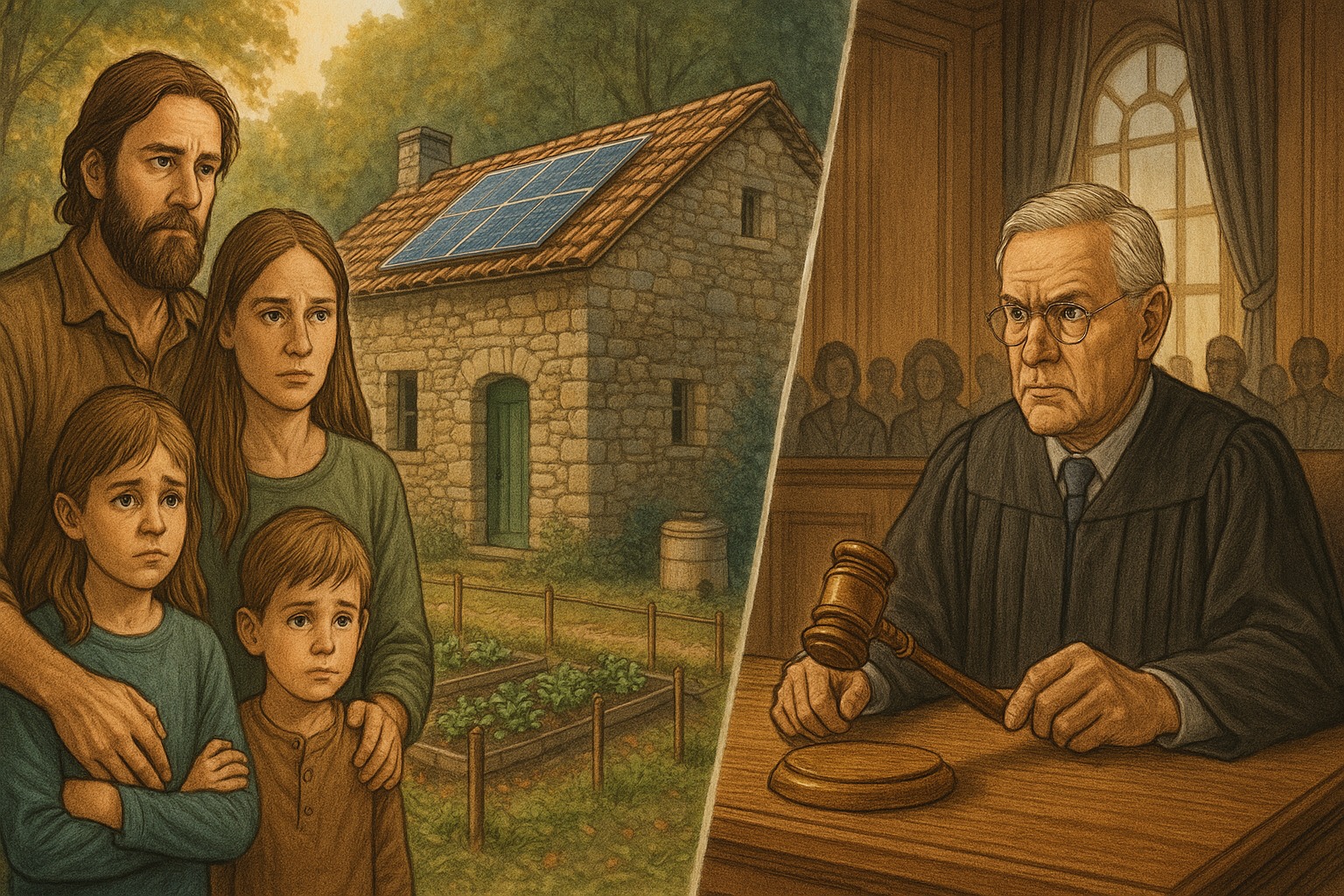 Casa de pedra, Justiça, Família