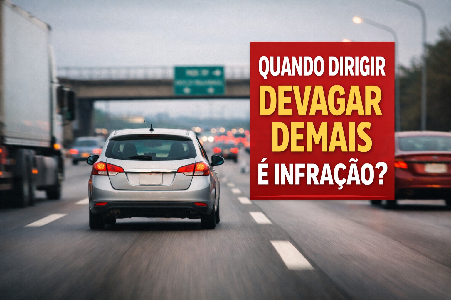 Dirigir devagar, Infração, Trânsito