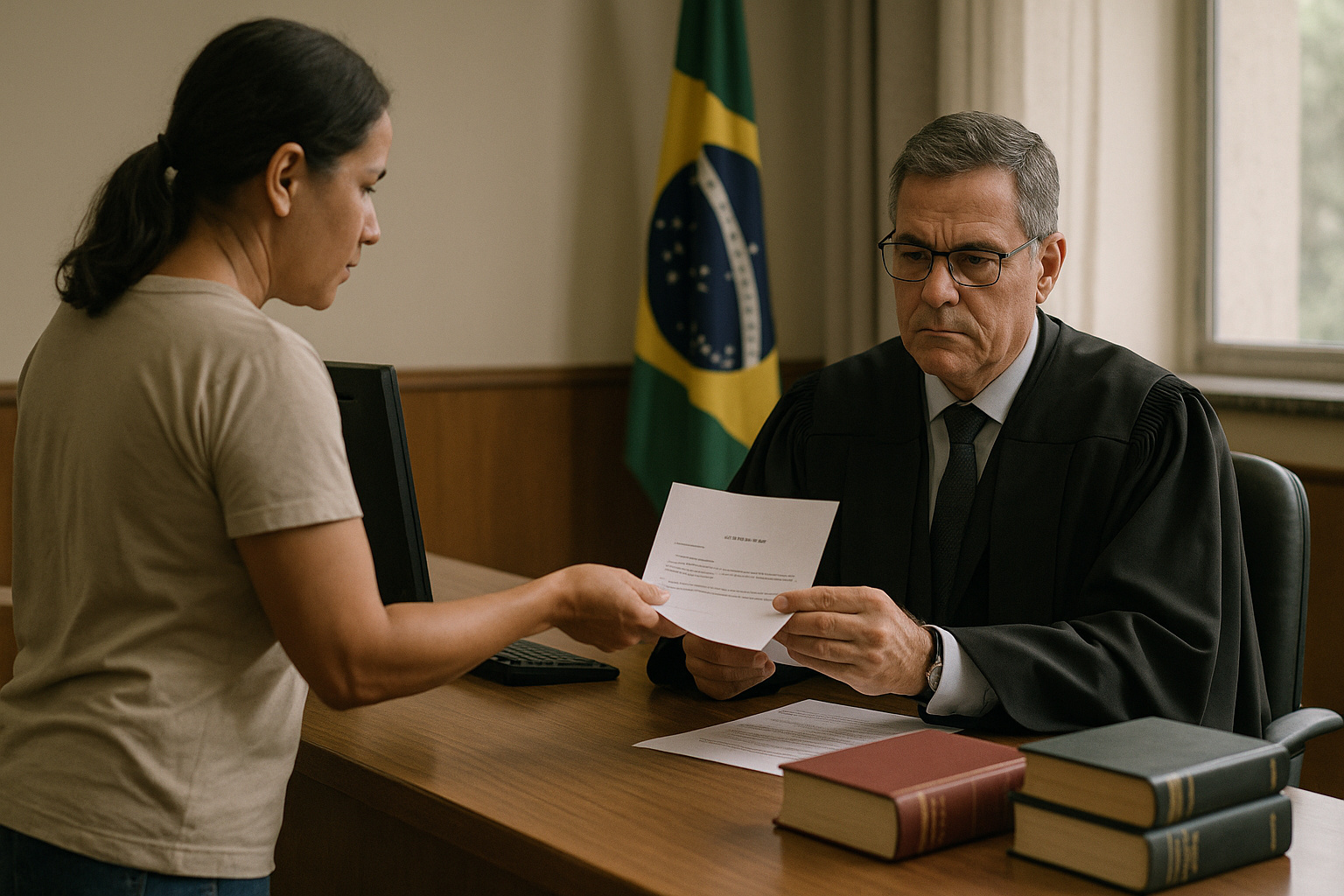 Tribunal trabalhista representando decisão que reverteu confissão por ausência justificada em razão de emergência médica do filho.