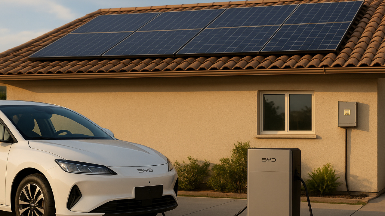 Sistema criado no Piauí reaproveita energia solar armazenada em baterias de carros elétricos, garante autonomia residencial e atrai interesse da BYD.