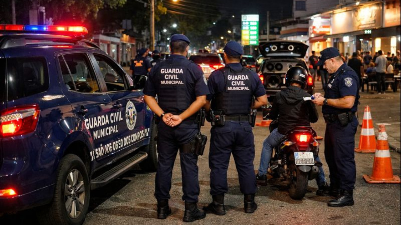 Guarda Civil Municipal intensifica fiscalização contra som alto em vias públicas e perturbação do sossego na cidade.