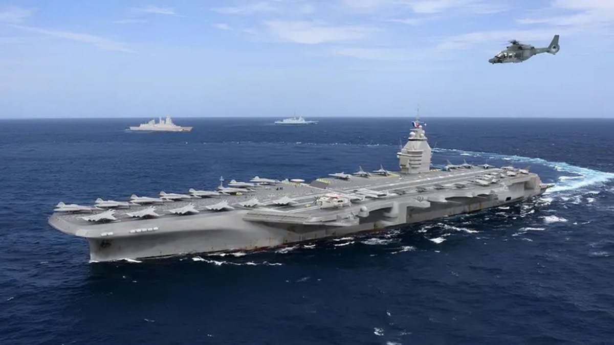 França confirma porta-aviões nuclear PANG de € 10,25 bilhões, 78.000 toneladas e 310 metros, com entrada em serviço prevista para 2038.