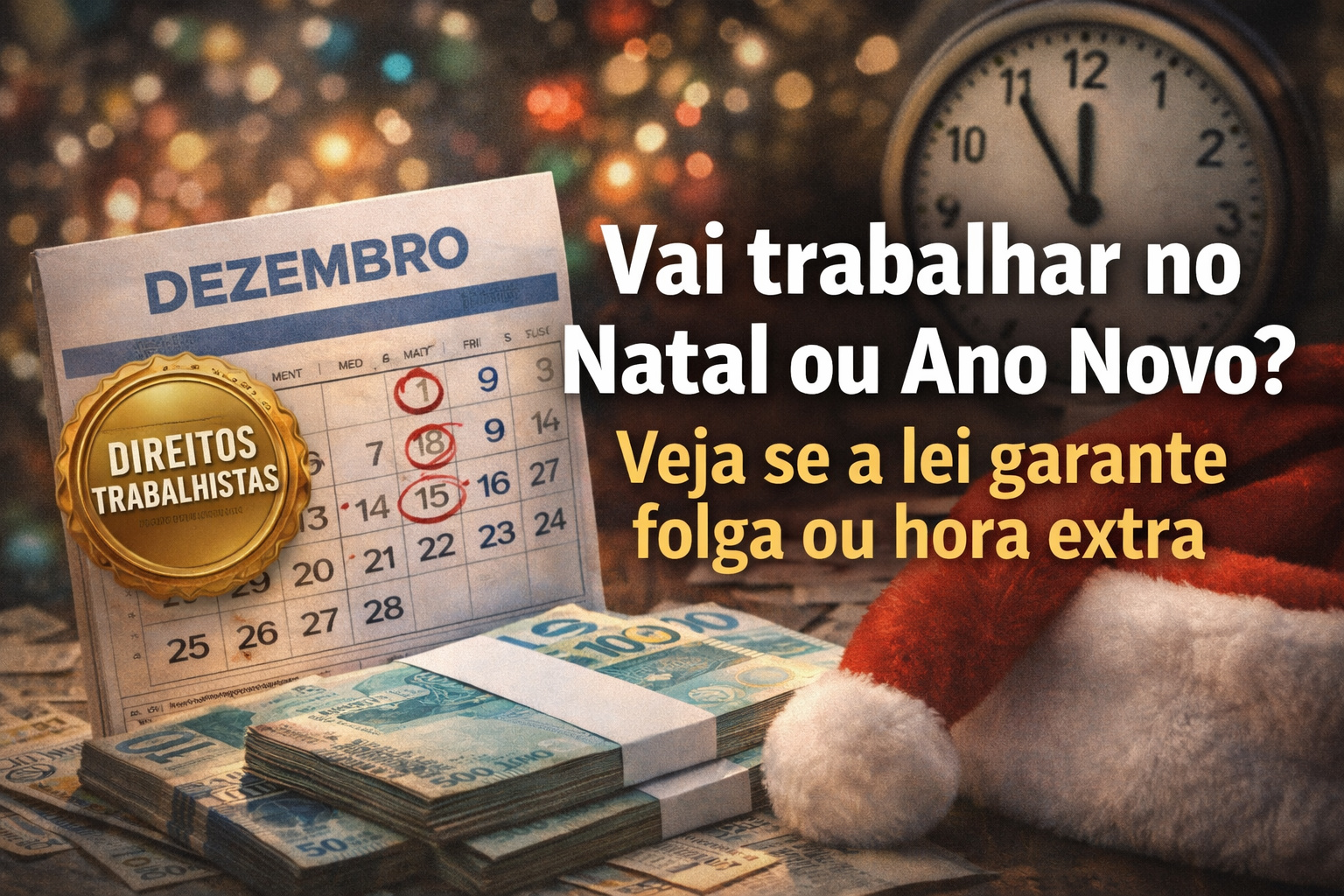 Vai trabalhar no Natal ou Ano Novo? Veja se a lei garante folga ou hora extra