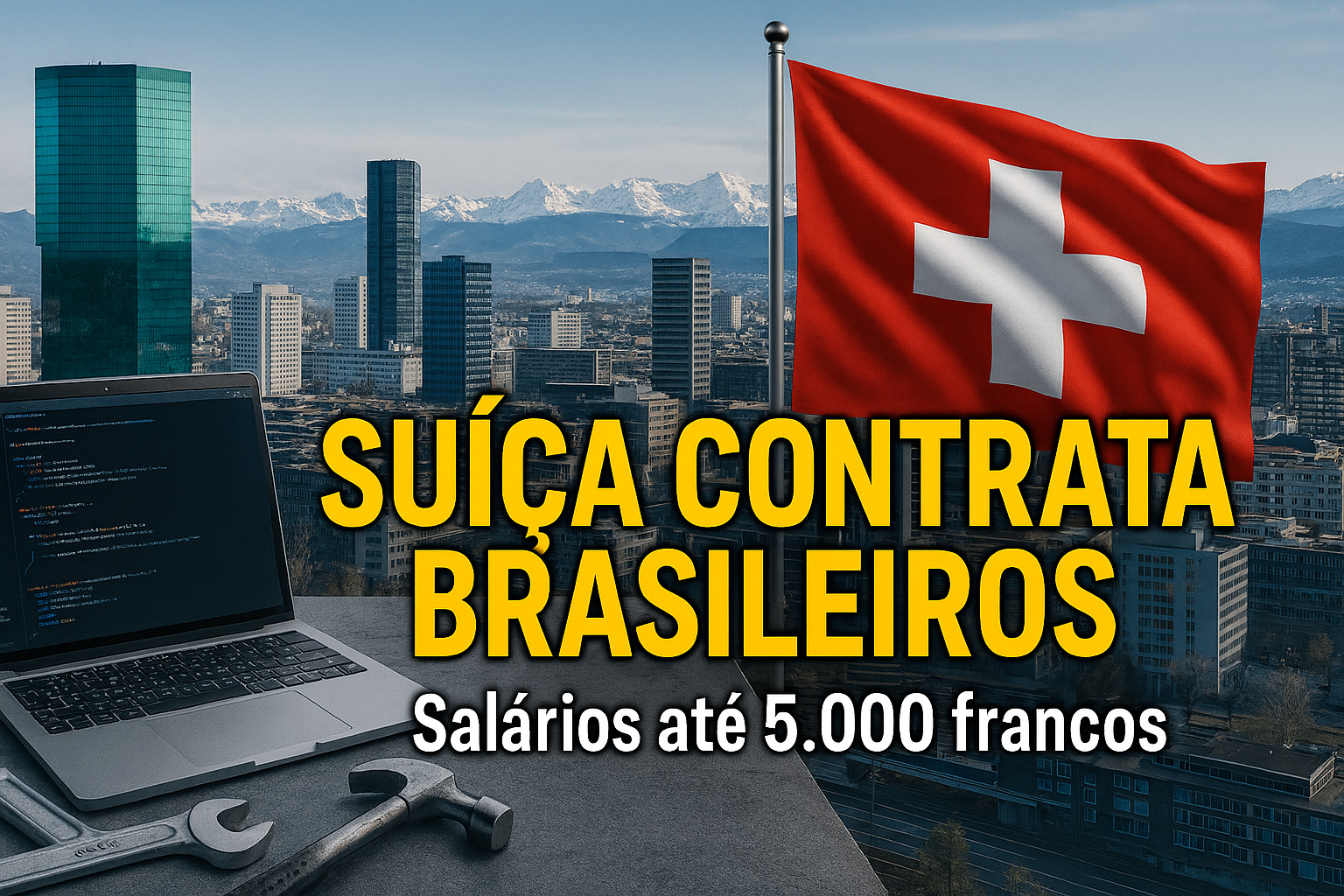 Suíça busca profissionais que falam português e oferece salários de até 5.000 francos suíços em novas oportunidades de trabalho para brasileiros e estrangeiros no setor de tecnologia, construção civil e serviços!