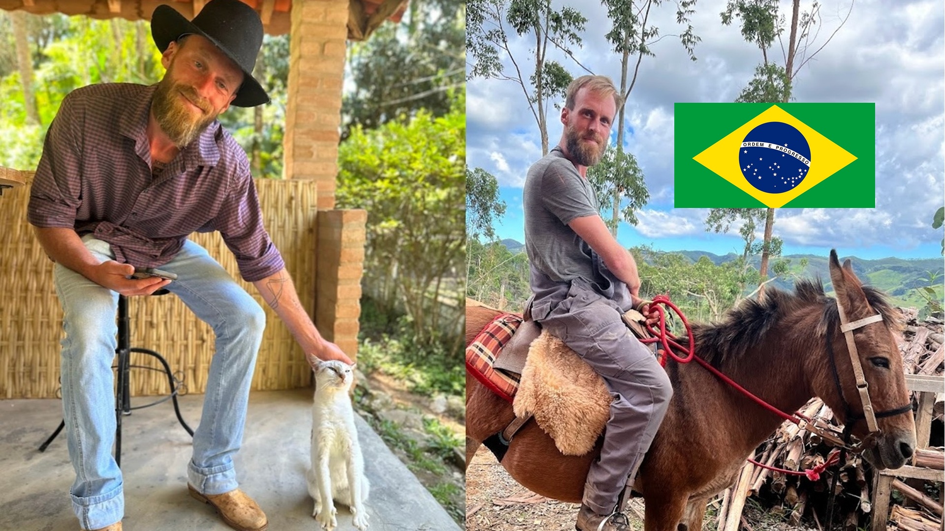 Belga deixa a Bélgica, muda-se para a roça no Brasil e relata desafios, adaptação cultural, vida rural e construção do próprio sítio.