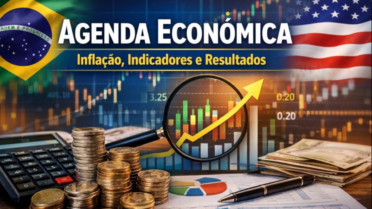 Agenda econômica da semana traz inflação, política monetária, indicadores macroeconômicos e resultados corporativos que movem o mercado.